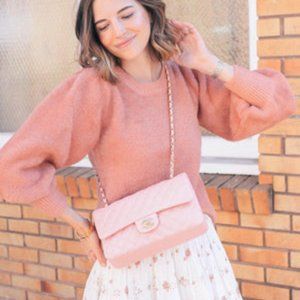 dRA Franco Plush Fuzzy Sweater dusty pink NWOT